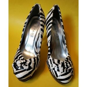 Zebra Stripped Rampage High Heel Shoes Size 8